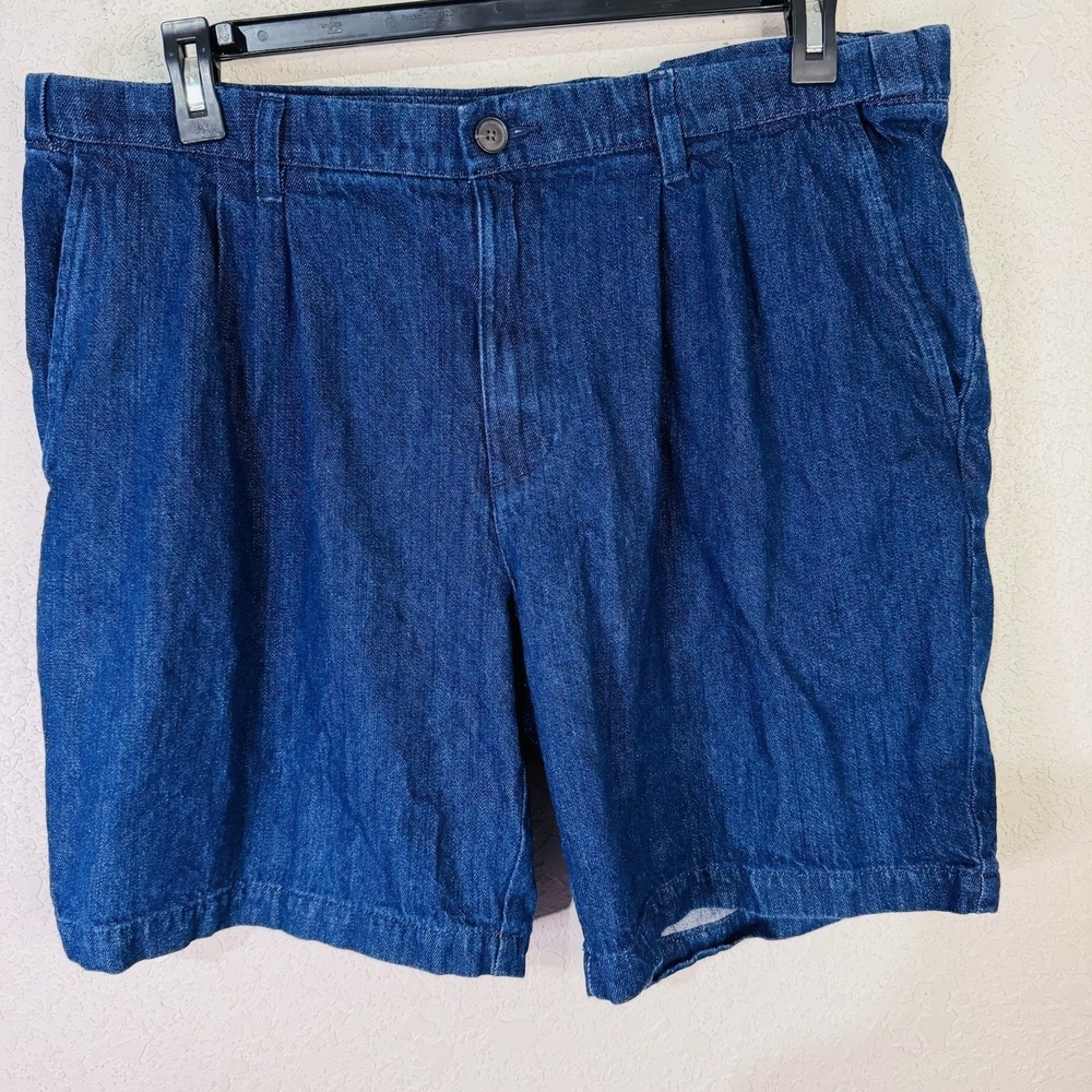 Croft & Barrow Women Size 38 Blue Denim‎ Jean Bermuda Shorts Pockets